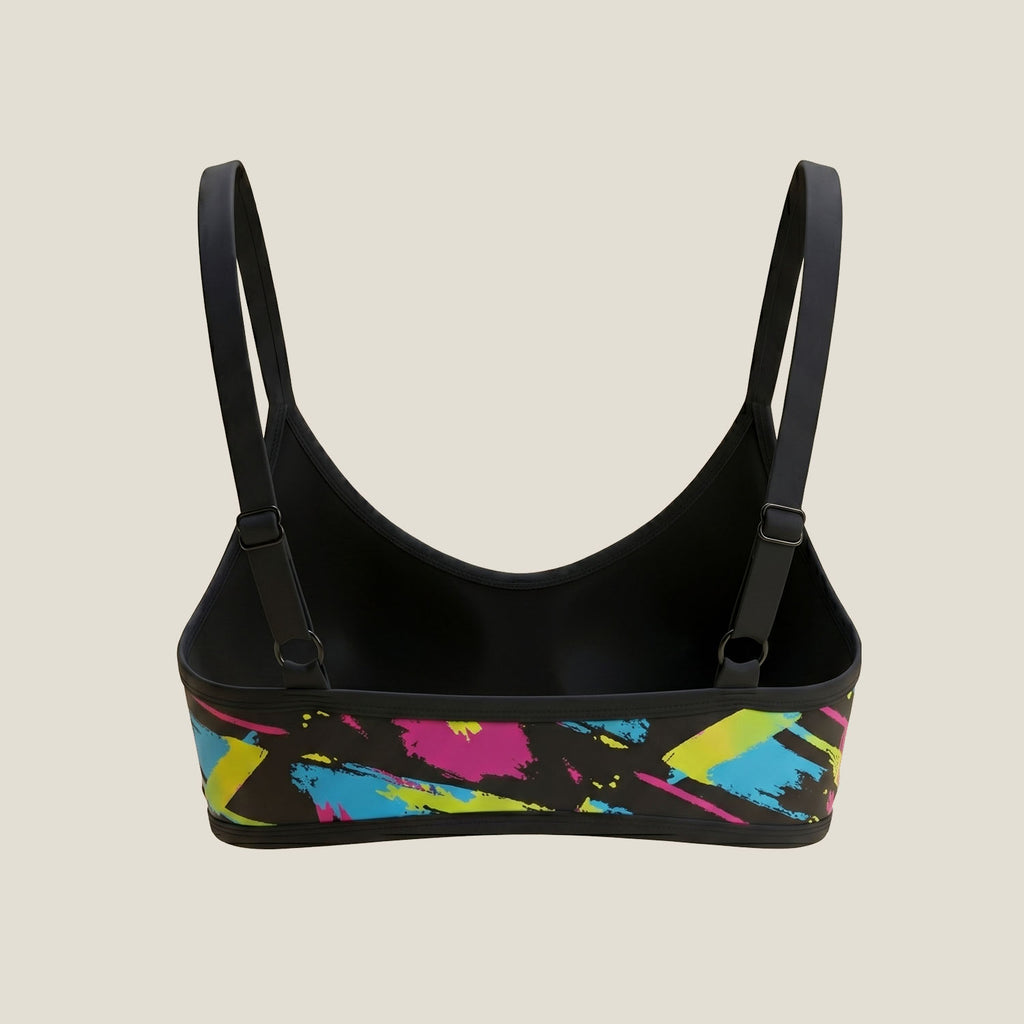 WUKA Lunafly Competition Bikini top, back view — mix-and-match swim top for period swimwear sets