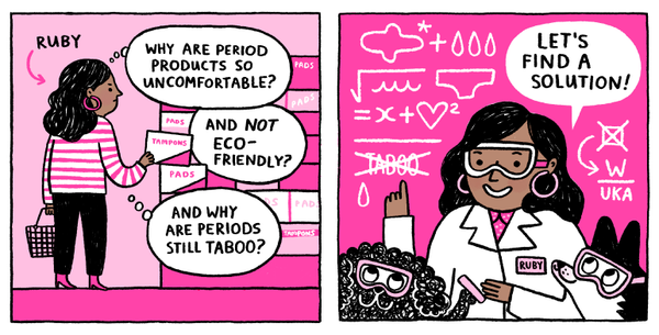 WUKA in collaboration with Gemma Correll - Ruby Raut's story on how she created WUKA Period Pants in a fun and Gemma Correll's way. 